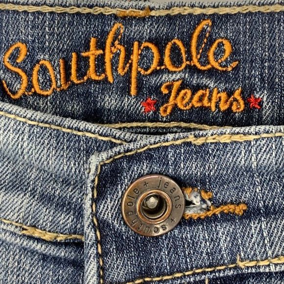 Womens Southpole Jeans Size 9 Boot Vintage Stretch Crop 3176 Mid Rise Short - Picture 3 of 7